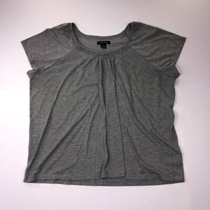 Earth Angels 2X Short Sleeves Gray Shirt Blouse